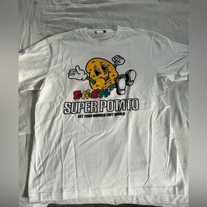 Super Potato White Graphic T-Shirt